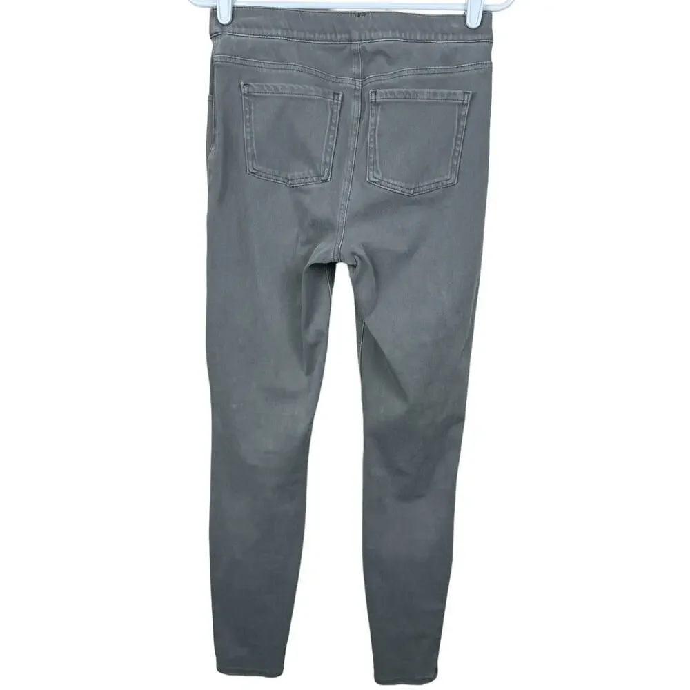 Women's Spanx Taupe Jean-ish Ankle Leggings Faux Front Pocket Knit Jeggings‎ M - Picture 4 of 9